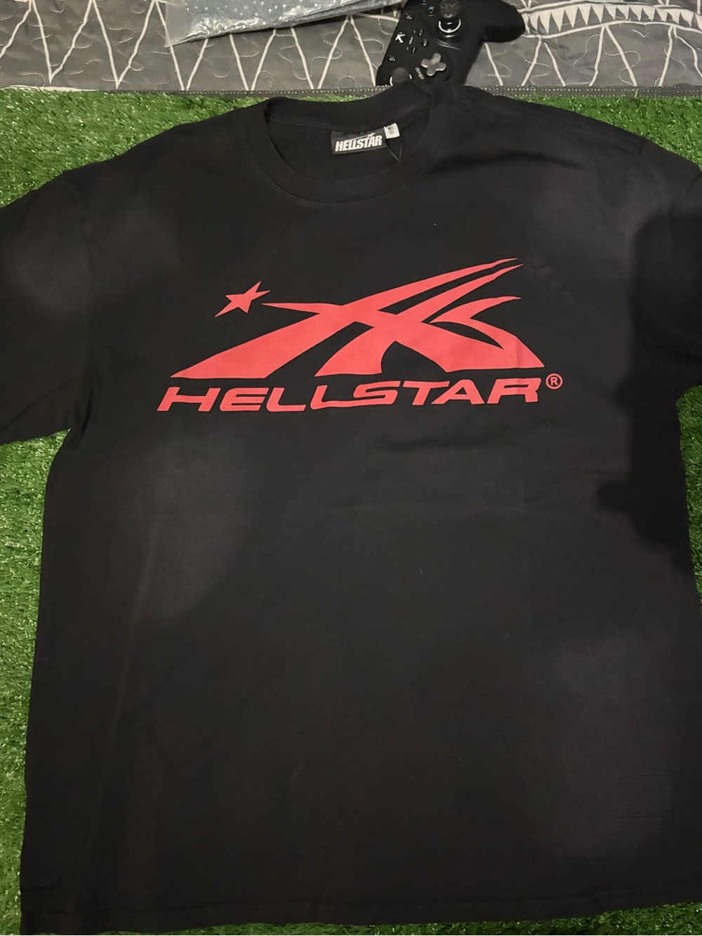 Hell Star Black Graphic Logo T-Shirt with Red Print Mutli sizes